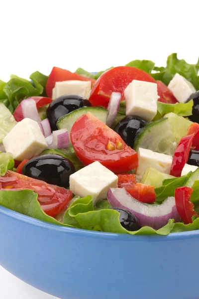 Salad in bowl on white — Stock Photo, Image