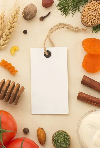 Spices background and food — Stock Photo, Image