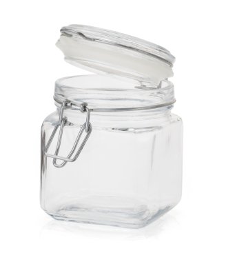 beyaz boş cam kavanoz