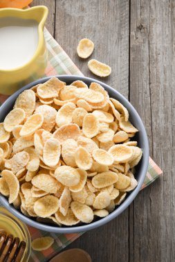 Mısır gevreği ahşap kase