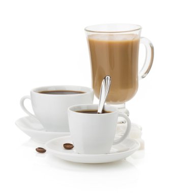 Bir fincan beyaz kahve.