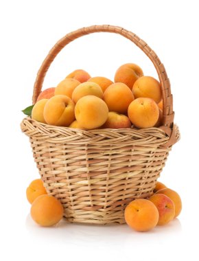 beyaz zemin üzerine kayısı