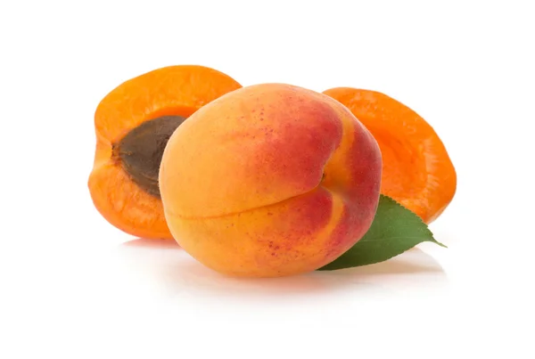 Apricot on white background — Stock Photo, Image