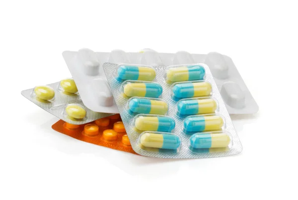 Pack of pills on white — Stock Photo, Image