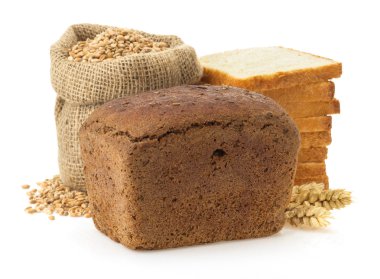 Beyaz üzerine taze ekmek