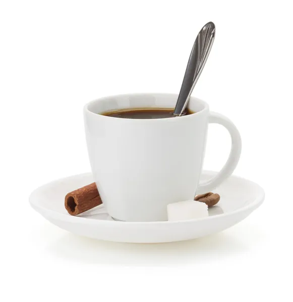 Taza de café en blanco — Foto de Stock