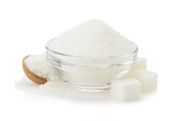 Sugar in bowl — Stock Photo, Image