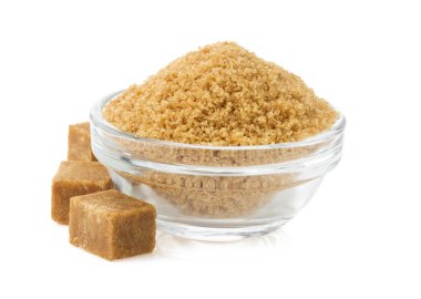 kahverengi şeker kabın içinde