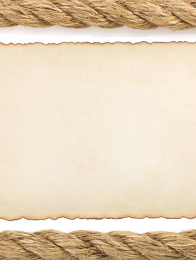 halatlar ve eski beyaz kağıda