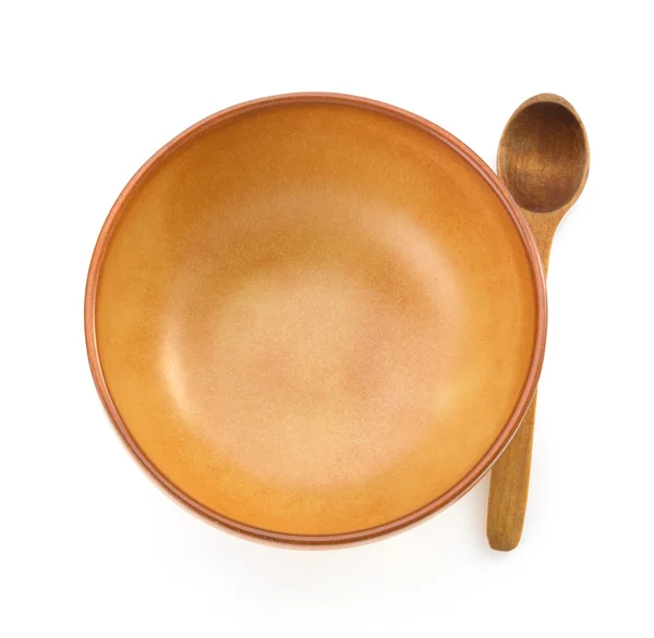 皿とスプーン白 — ストック写真