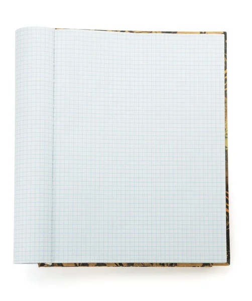 Beyaz ekose desenli bir not kağıdına — Stok fotoğraf