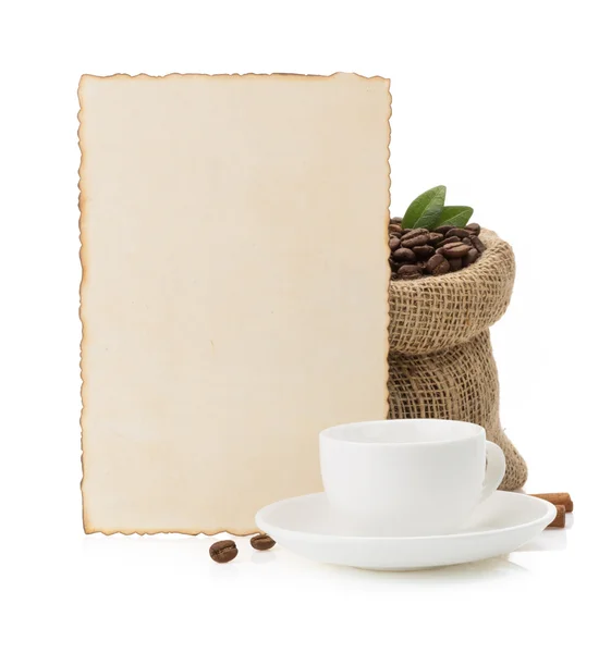 Φλυτζάνι καφέ απομονωμένο σε λευκό — Φωτογραφία Αρχείου