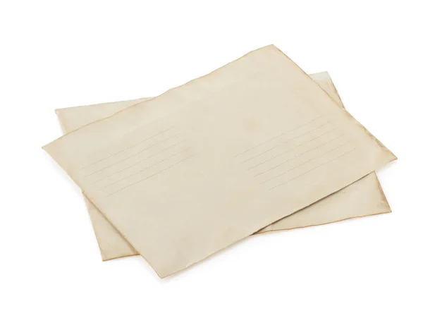 Envelope retro velho no branco — Fotografia de Stock