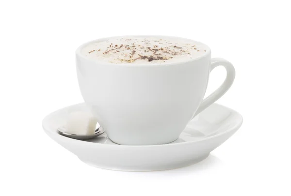 Tazza di caffè su bianco — Foto Stock