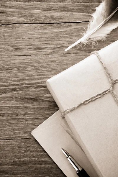 Parcel wrapped with paper — Stock Photo, Image