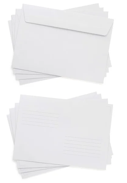 Papier envelop op wit — Stockfoto