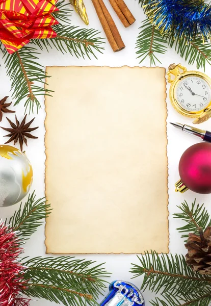 Decoración de Navidad en blanco — Foto de Stock