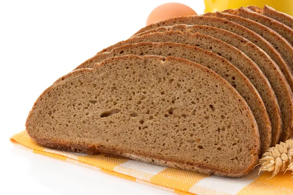 Vers brood op wit — Stockfoto