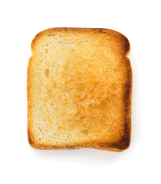 sliced bread on white