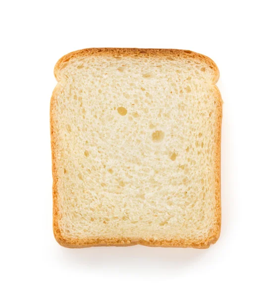 Plátky chleba na bílém pozadí — Stock fotografie