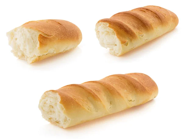 Γαλλικό ψωμί σε λευκό — Φωτογραφία Αρχείου
