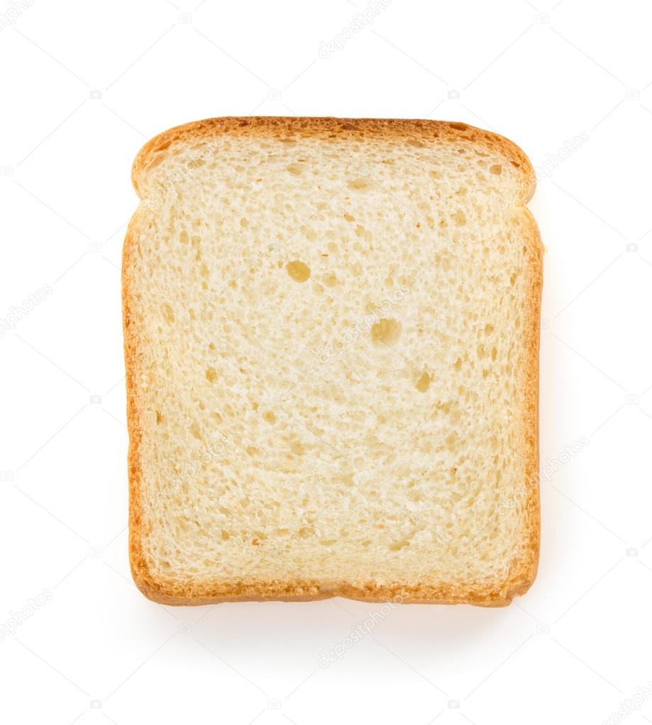 sliced bread on white