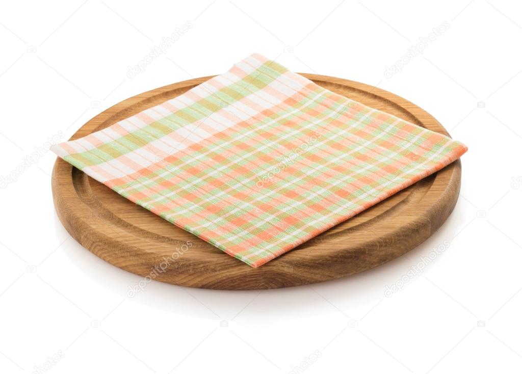 napkin at cutting board