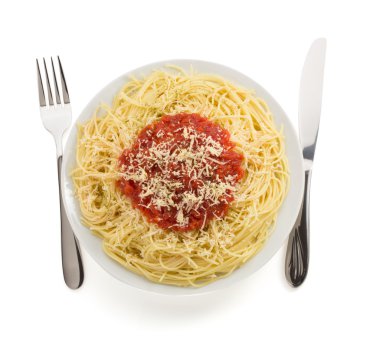 Beyaz makarna spagetti makarna