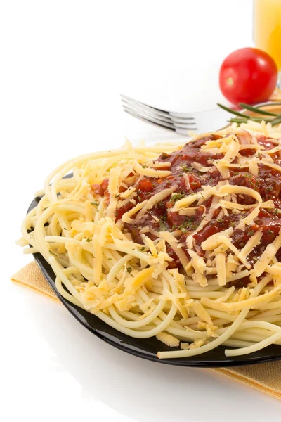 Makarna ve domates sosu — Stok fotoğraf