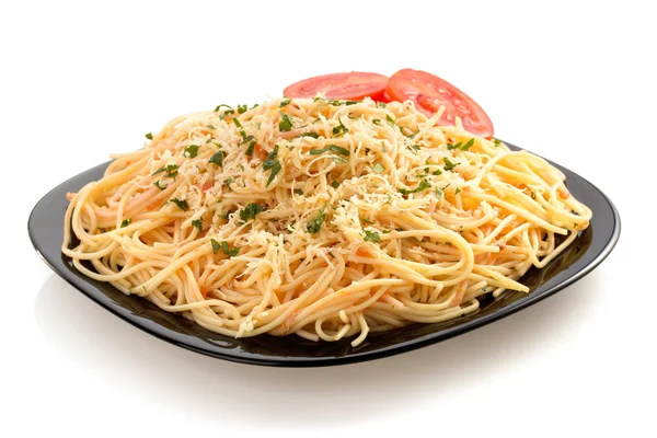 Pasta spaghetti macaroni on white — Stock Photo, Image