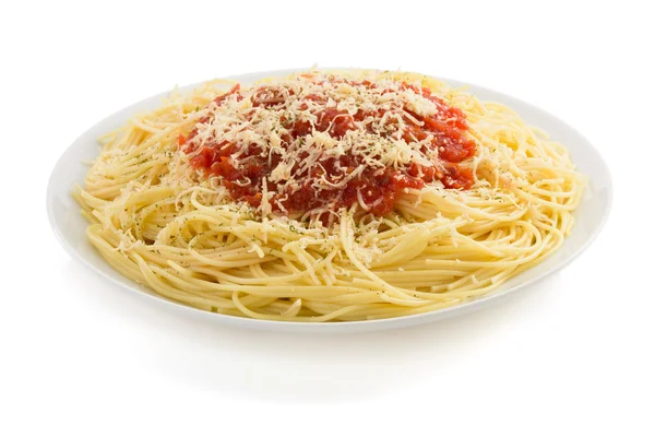 Nudeln Spaghetti Makkaroni auf Weiß — Stockfoto