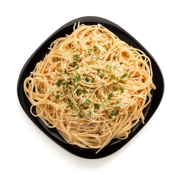 Nudeln Spaghetti Makkaroni auf Weiß — Stockfoto