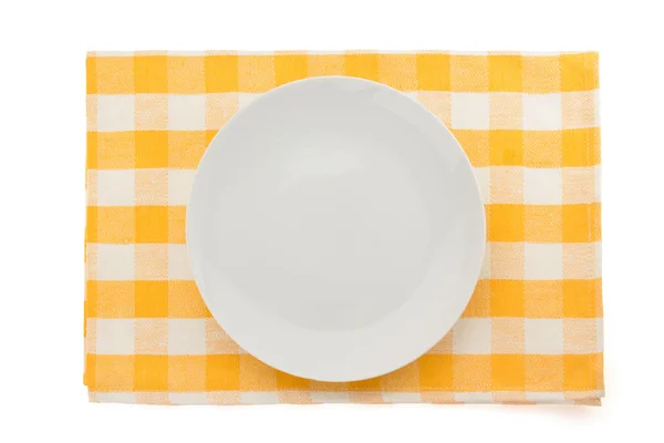 Plate at napkin — Stock Photo, Image