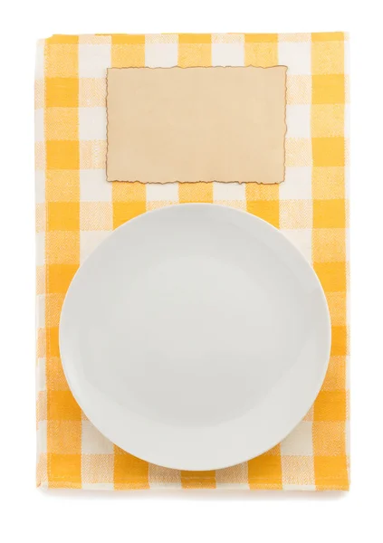 Plate at napkin — Stock Photo, Image