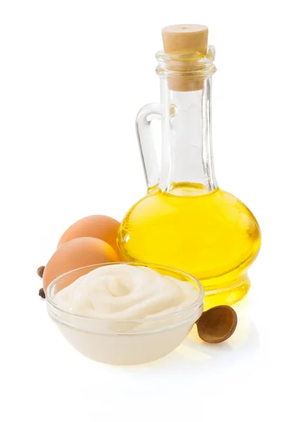 Mayonnaise sauce in bowl — Stock Photo, Image