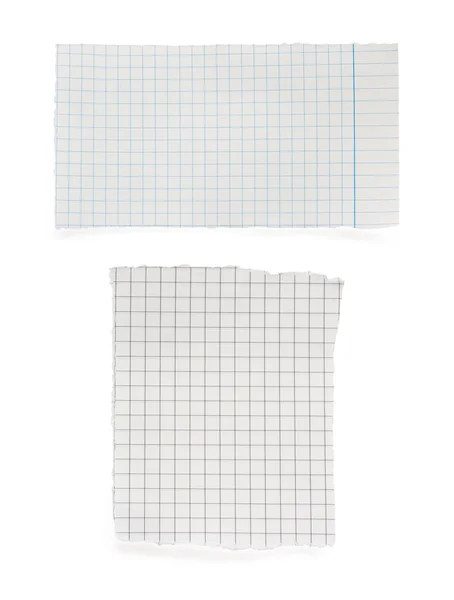 Checked paper on white — Stock Photo, Image