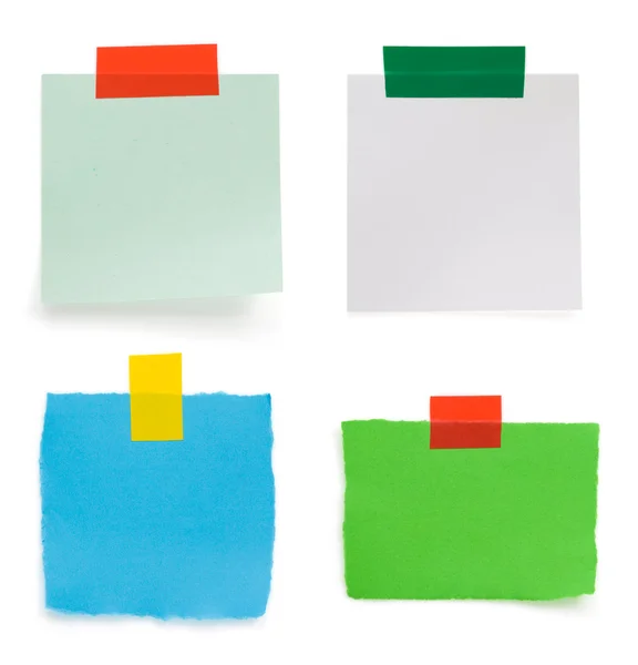 Papel de nota irregular y cinta adhesiva —  Fotos de Stock