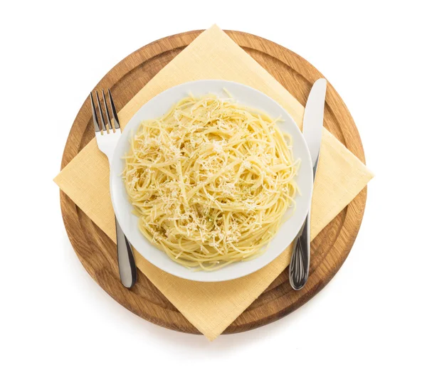 Pasta Penne in plate — Stock Photo, Image