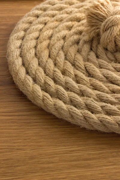 Ship ropes on wood — Stock Photo, Image