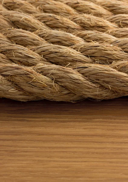 Ship ropes on wood — Stock Photo, Image