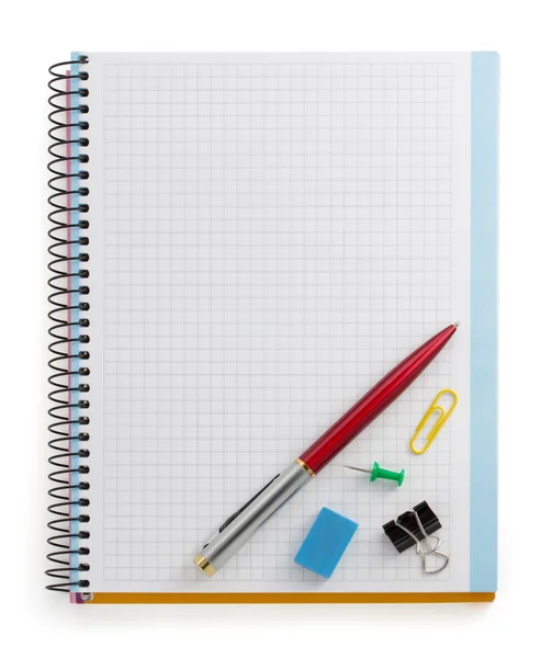 Notebook and office accessories — Stock Photo, Image
