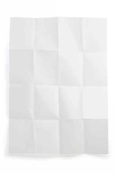 Papel plegado sobre blanco — Foto de Stock