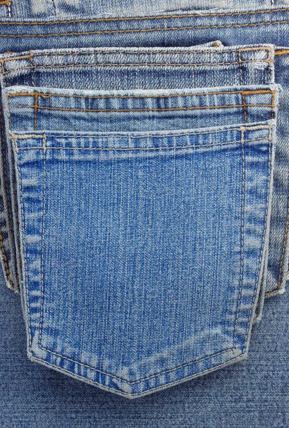 Jeans blå ficka — Stockfoto