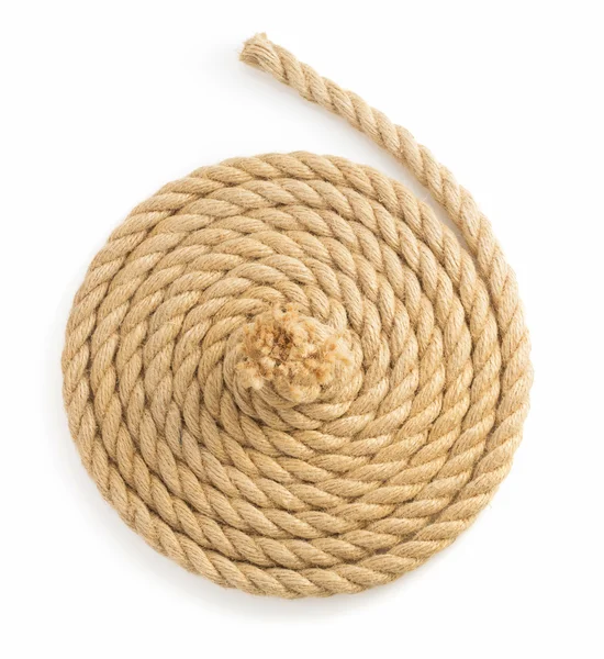 Ship ropes on white — Stock Photo, Image