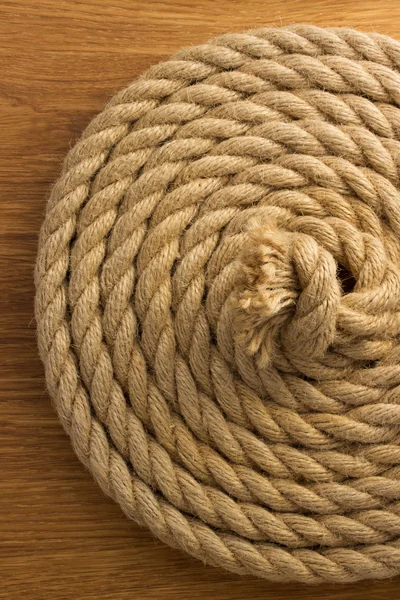 Ship ropes on wood — Stock Photo, Image