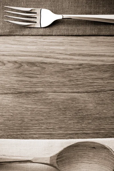 Guardanapo em madeira de corte — Fotografia de Stock