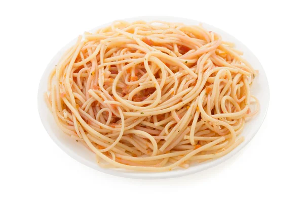 Pasta spaghetti macaroni on white — Stock Photo, Image