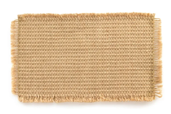 Hessian burlap saqueando no branco — Fotografia de Stock