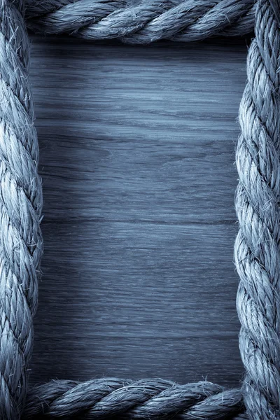 Cordas de navio em madeira — Fotografia de Stock