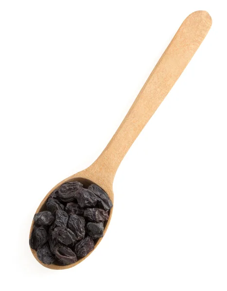 Raisins fruit in spoon — Stock Photo, Image